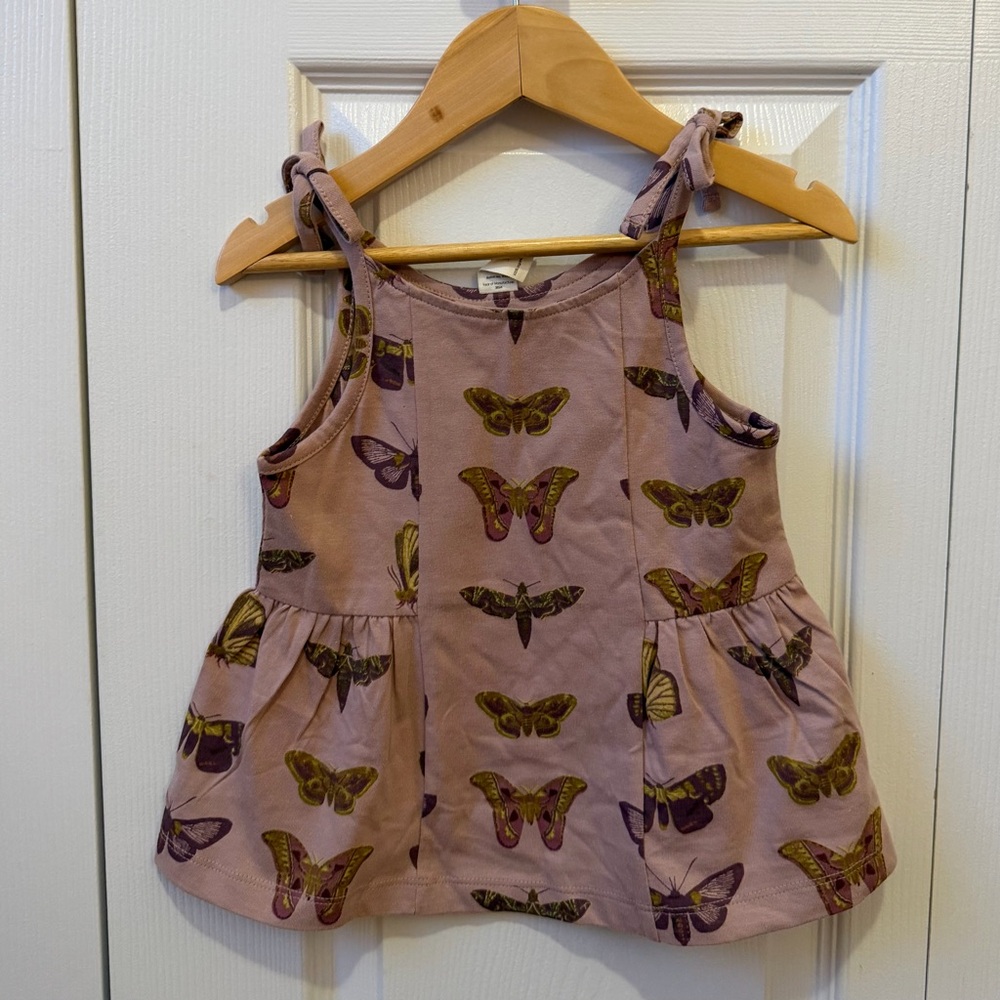 Kate Quinn Rose Moth Spaghetti Tie Ballet Top 3T NWOT